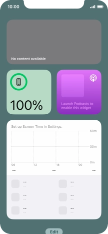 Slide your finger upwards on the screen.