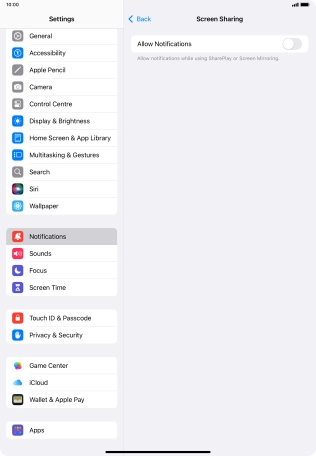 Press the indicator next to 