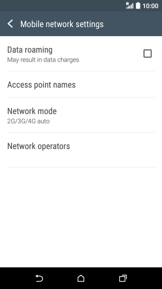Press Access point names.