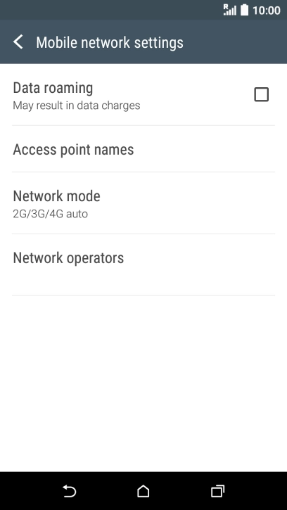Press Access point names.