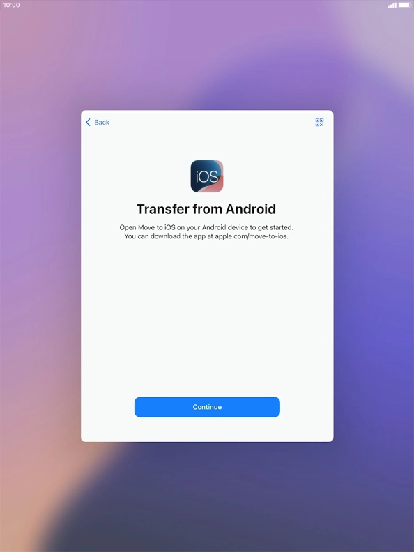 To transfer content to your tablet, you need to install the app 