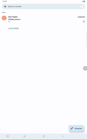 Press the email account icon.