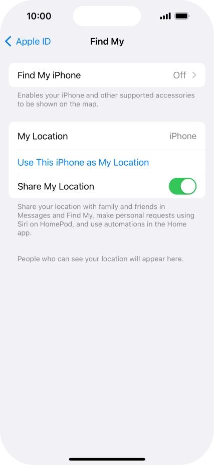 Press Find My iPhone.