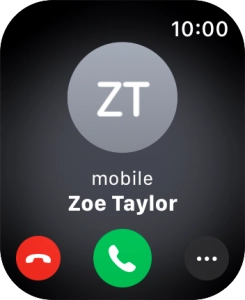 Press the Digital Crown when you get a call.
