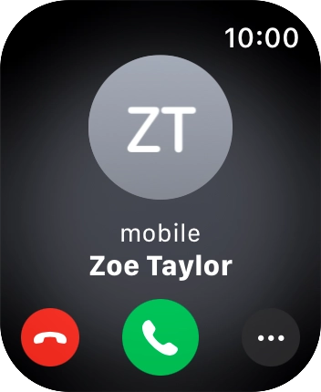 Press the Digital Crown when you get a call.