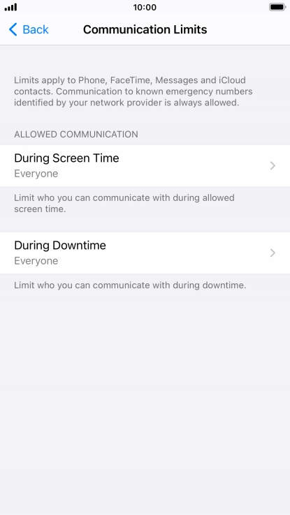 Press During Screen Time.
