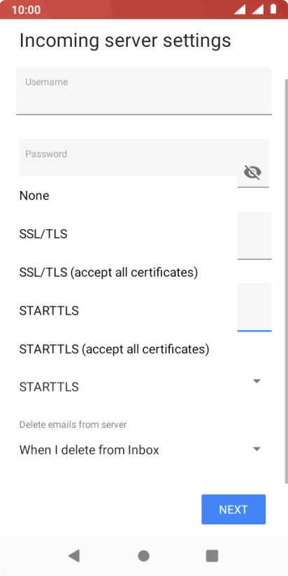 Press None to turn off the function.