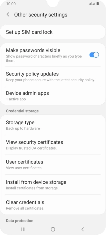 Press Set up SIM card lock.