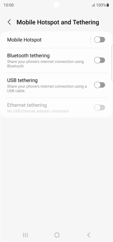 Press Mobile Hotspot.