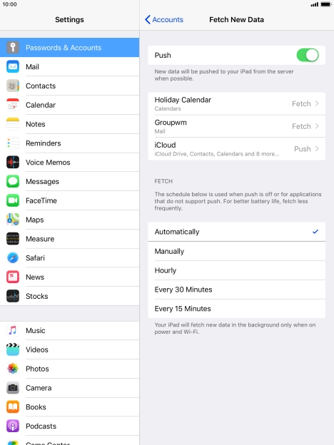 Press the indicator next to 