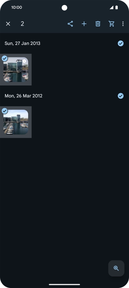 Press the share icon.