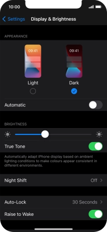 Press the indicator next to 
