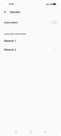 Press the required network.