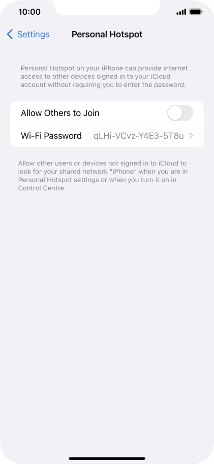 Press Wi-Fi Password and key in the required password.