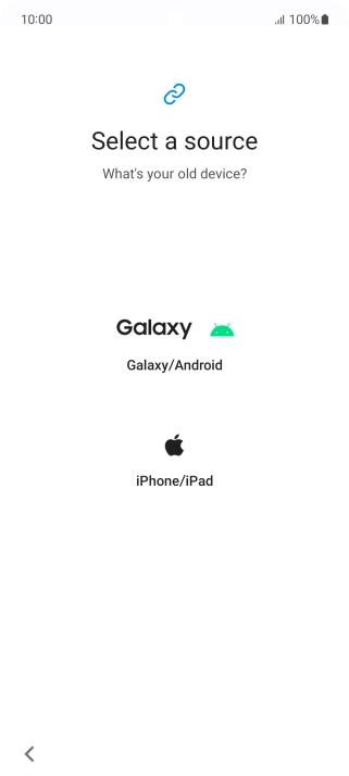 Press the required setting and follow the instructions on the screen to transfer the content from another phone.