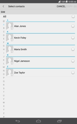 Press the field next to 