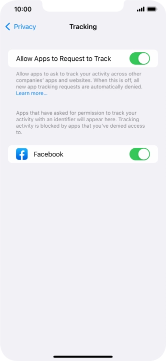 Press the indicator next to 