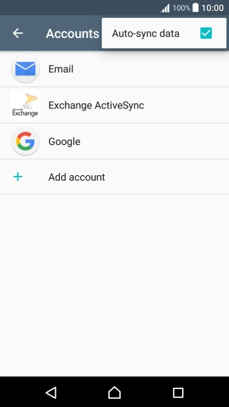 Press Auto-sync data to turn the function on or off.