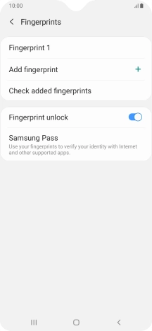 Press the required setting to turn the function on or off.