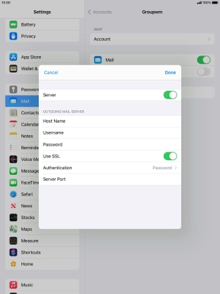 Press the indicator next to 