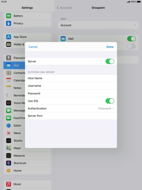 Press the indicator next to 