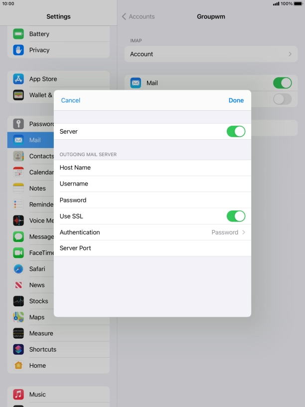 Press the indicator next to 