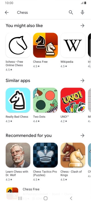 Press the required app.