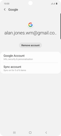 Press Sync account.