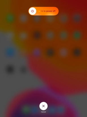 Press and drag the power off icon right.