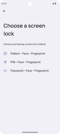 Press the required phone lock code and follow the instructions on the screen to create an additional phone lock code.