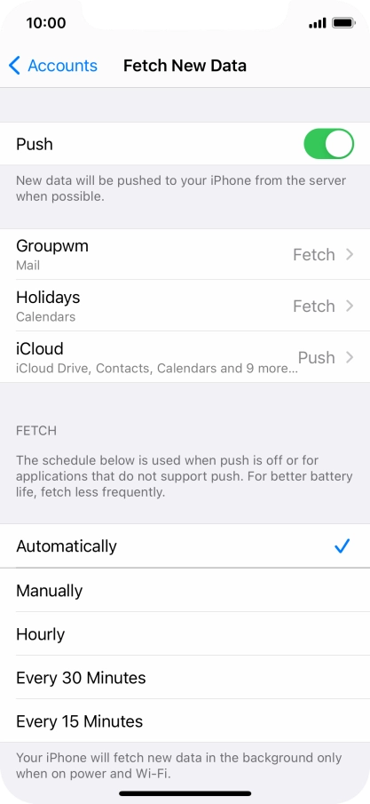 Press the indicator next to 
