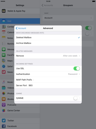 Press the indicator next to 