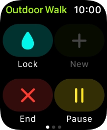 Press End to stop your training activity.