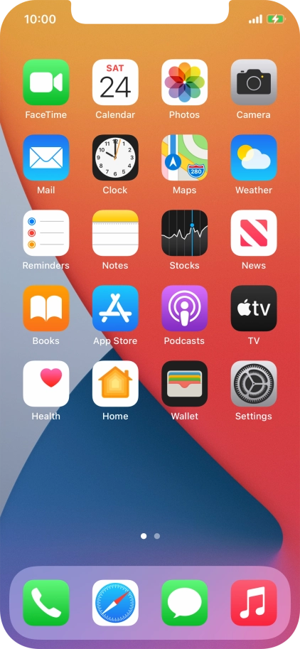 When the battery charging icon is displayed, the battery is charging.