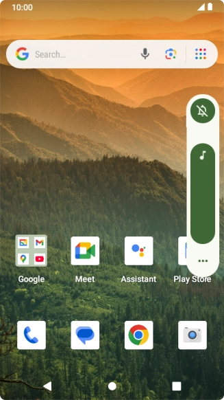 Press the silent mode icon.