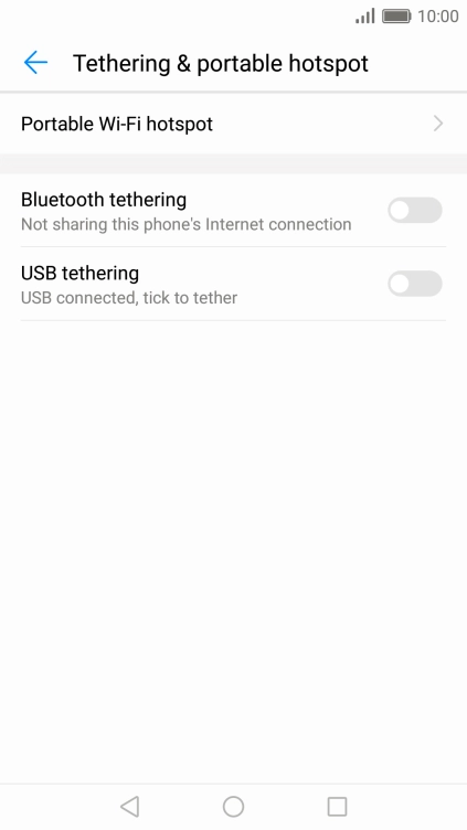 Press Portable Wi-Fi hotspot.