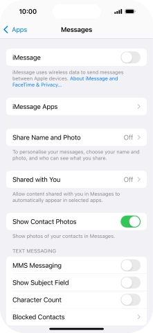 Press the indicator next to 