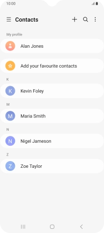 Press the new contact icon.