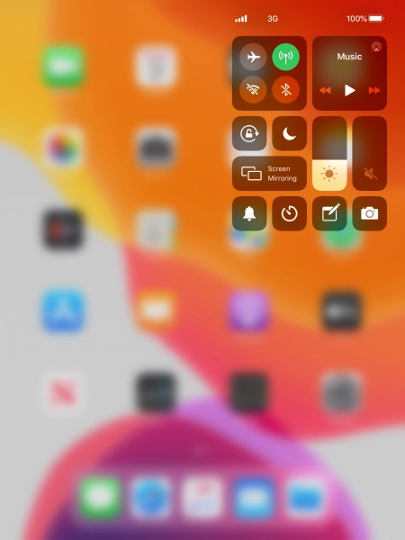Press the required function to open an application or turn the function on or off.