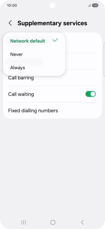 Press Always to turn on caller identification.