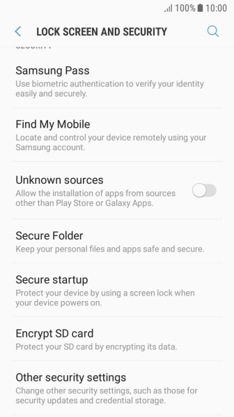 Press Other security settings.
