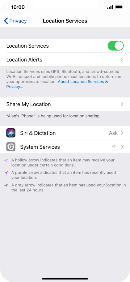 Press the required app.