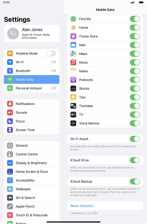 Press the indicator next to 