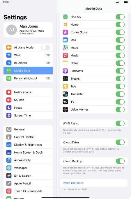 Press the indicator next to 