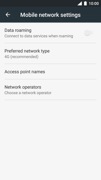 Press Access point names.