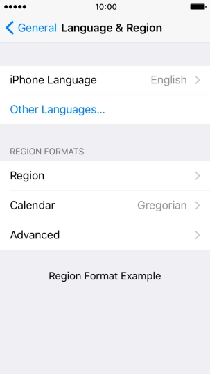 Press iPhone Language.
