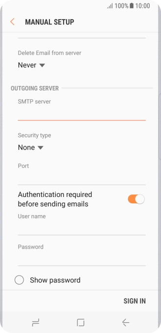 Press the drop down list below 
