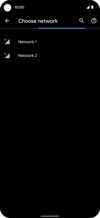 Press the required network.