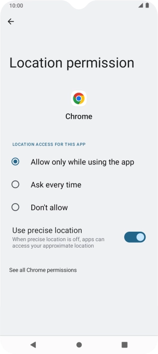 Press the required setting to turn the function on or off.