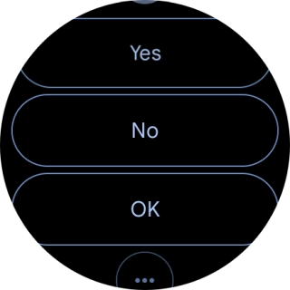 Press the required reply.